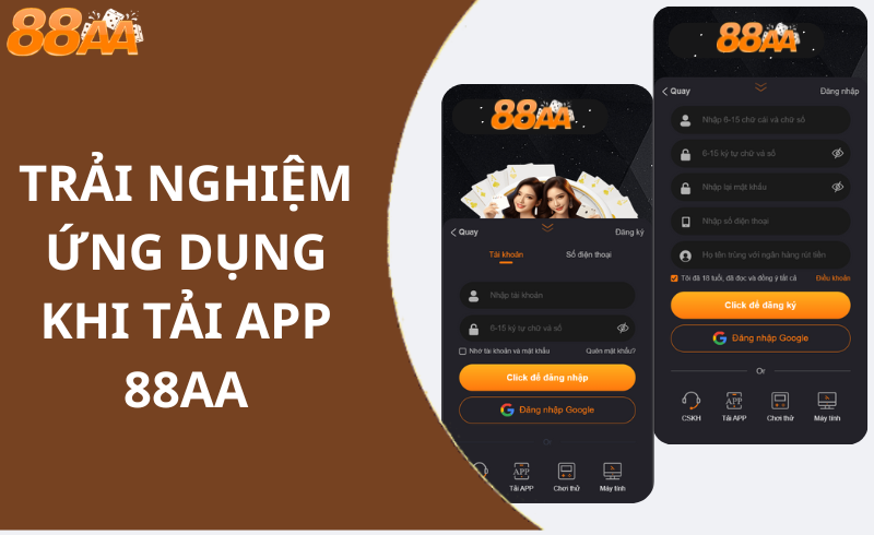 Trải Nghiệm Ứng Dụng khi tải app 88aa